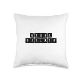 Periodal Table Of Elements French Bulldog Frenchie Throw Pillow