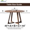 LIBERECOO Round Vinyl Fitted Tablecloth with Flannel Backing Elastic Edge