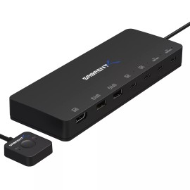 Sabrent 2-Port Type-C KVM Switch with 60 Watt Power Delivery Option (USB-KCPD)