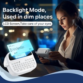 VolenGo M950 Label Maker, Rechargeable Backlit Labeler Machine with Tapes 12mm 0.47 White for Office Home School, Bluetooth Handheld Label Printer Replacement for Brother Ptouch Label Maker Machine