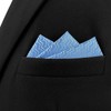 S&W SHLAX&WING Men's Pocket Square Plain Blue Green Yellow XL