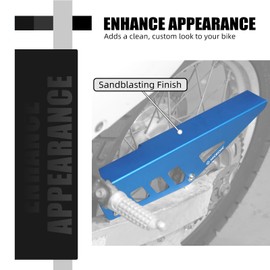 NICECNC Blue Chain Guard Protector Aluminum CNC Compatible with DR650S 1996-2024, DR650SE 1996-2019