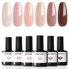 modelones- Kit de esmaltes de uñas en gel, 6 colores,