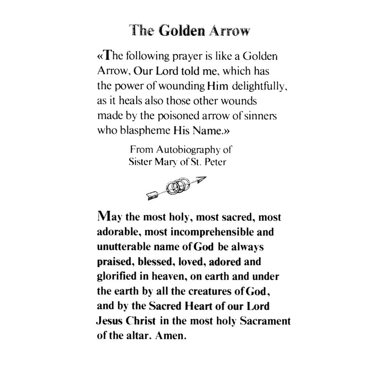 St. Jude Store The Golden Arrow Prayer A - Laminated