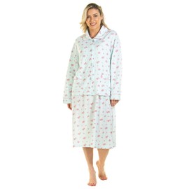 Undercover Ladies 'Pink Blush' Mock Quilt Bed Jacket 67454 Turquoise L-XL