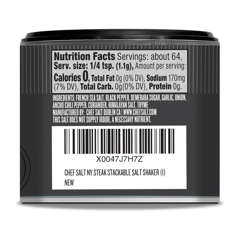 CHEF SALT Sampler Set of 3 Shaker Jars: Black Truffle