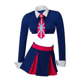 RoleplayCos Disfraz de Fook Yu Fook Mi de Austin Twins, disfraz sexy de colegiala con corbata para mujeres adultas (L, azul)
