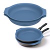 Silicone Pan Protectors for 12-Inch Frying Pans - Non-Slip Stacking