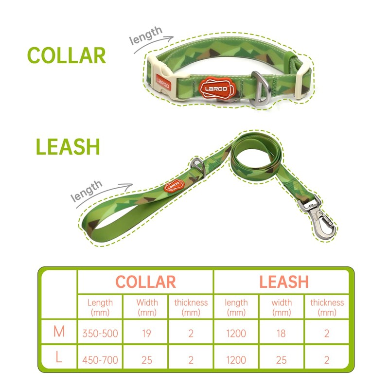 LaRoo Waterproof Dog Collar Heavy Duty PVC Pet Collars for