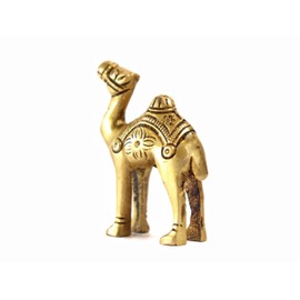 The Spiritual Living Fine Crafted Brass Camel Showpiece - Statue - Figurine - Animal Set - Home Decor II VASTU II 4 Inch