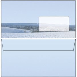 25 Envelopes Winter Beautiful Winter Landscape Ried DIN Long without Window 6475