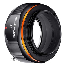 K&F Concept Updated CY to NEX Adapter, Manual Lens Mount Adapter Compatible with Contax/Yashica CY C/Y Mount Lens and Compatible with Sony E Mount Cameras with Matting Varnish Design