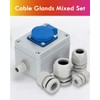 Cable Glands Set, Gorffy 15Pcs Waterproof Stuffing Glands M25, IP68