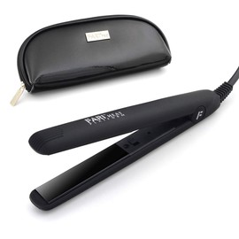 FARI Mini Hair Iron, 1/2 Inch Ceramic Tourmaline Hair Straightener with Travel Bag, Dual Voltage Travel Iron for Worldwide Use, Temp 400F (Black)