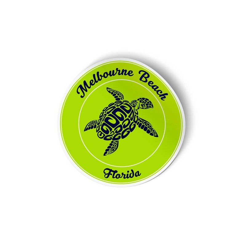 Squiddy Melbourne Beach Florida Turtle Beach - Vinyl Sticker for