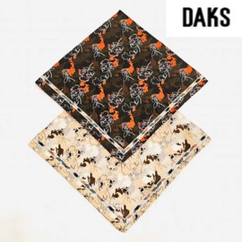 Daks 대구백화점 닥스남녀1매 나염 손수건 (DKR1409) Daegu Department Store Daks Unisex Printed Handkerchief (DKR1409)