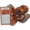 Hypnotic Gems Materials: 1 lb Carnelian Tumbled Stones - Grade