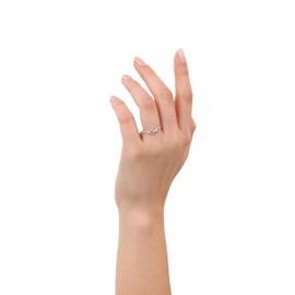 s. Oliver Women's Ring Infinity So Pure 925 Silver Rhodium-Plated Zirconia White Size K 2017248