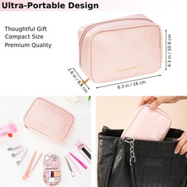 Wedding Day Emergency Kit for Bride, 39 Pc Essential Items for Brides Daily Use Women Wedding Gift, Travel Kit Personal Care Survival Set with Bride Makeup Bag - Wedding Emergency Kit Supplies (Pink)