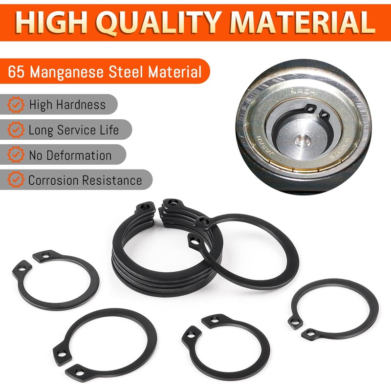 Jeboler 300 Circlips Set, Diameter 3-28 mm, E-Clips, Snap Ring,