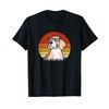 Beagle Puppy With Glasses Funny Nerd Beagle Dog Retro T-Shirt