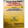 Clorox Wipes Lemon Scent To Go 15ct Pack 6"x7"Kills 99.9%