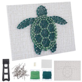WEBEEDY String Art Kit for Beginners Adults DIY Sea Turtle Craft Set with Full Tool 3D Drawing Nails Winding Lines Winding Drawing for Home Decor Gifts for Christmas