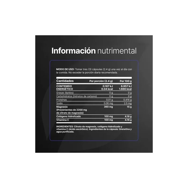 Citrato De Magnesio 240 Cápsulas B Life Citrate Mag