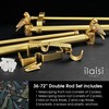 ILAISIHOME 1-1/8 Inch Diameter Brushed Gold Curtain Rod with Bird