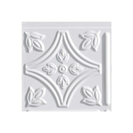 Fasade Easy Installation Traditional 1 Gloss White Backsplash Panel for Kitchen and Bathrooms (6" x 6" Sample)
