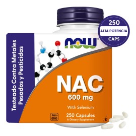 Nac 600mg Antioxidante Anti Radical Libre 250 Caps