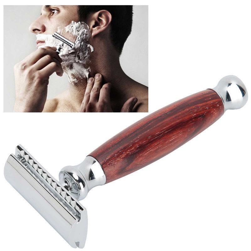 Wooden Handle Razor Manual Safety Shaving Knife Hair Remover Tool