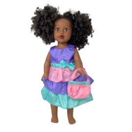 Doll Clothes Superstore Handmade Tri Color Ruffle Dress for 18 inch Dolls