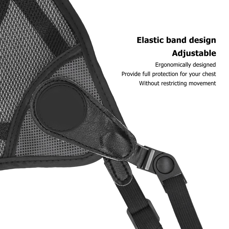 Archery Chest Guard Adjustable 3D Composite Mesh PU Leather Breathable