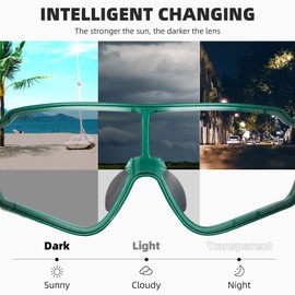 ROCKBROS Photochromic Sunglasses for Men Women Cycling Sunglasses Safety Sport Sunglasses UV Protection