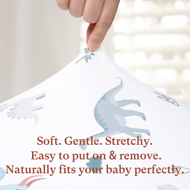Baby Crib Sheets (2-Pack) for Boys Girls, Soft Fitted Sheets