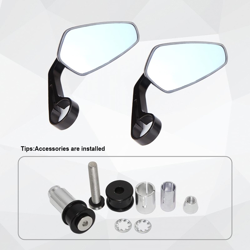 DREAMIZER Motorcycle Bar End Mirrors Universal 7/8" Handle Bar End