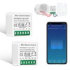 2 PCS CNBINGO Smart Lichtschalter Modul 2 Fach 1 Weg,