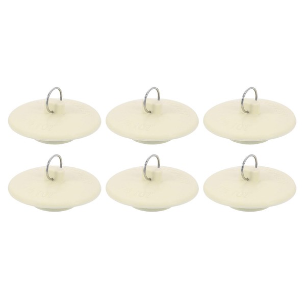 uxcell 6 Pcs Rubber Sink Plug, Bathtub Drain Stopper Fit