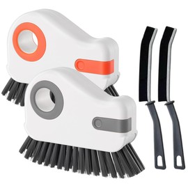 MIRKUZI Window Grout Brushes, Pack of 2 Window Grooves Cleaning Brush, 2 Pieces Gap Cleaning Brush, Window Grooves Cleaning Tool, Cleaning Brush, for Windows, Kitchens, Bathrooms