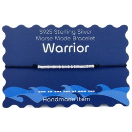 silwaver Sterling Silver Morse Code Bracelets for Women, Morse Code Inspirational Brithday Gift Bracelet for Friend Sister Memorial Day for Wifey