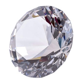 LONGWIN Pisapapeles de 80 mm (3.1 pulgadas) con diamante de cristal, joyas para decoraciones de boda, centros de mesa, decoración del hogar (transparente)