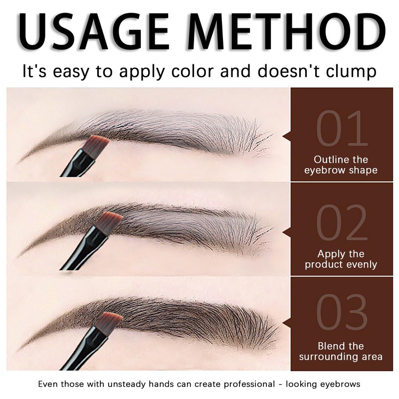 All-in-One Dark & Light Brown Eyebrow Powder Palette – Compact