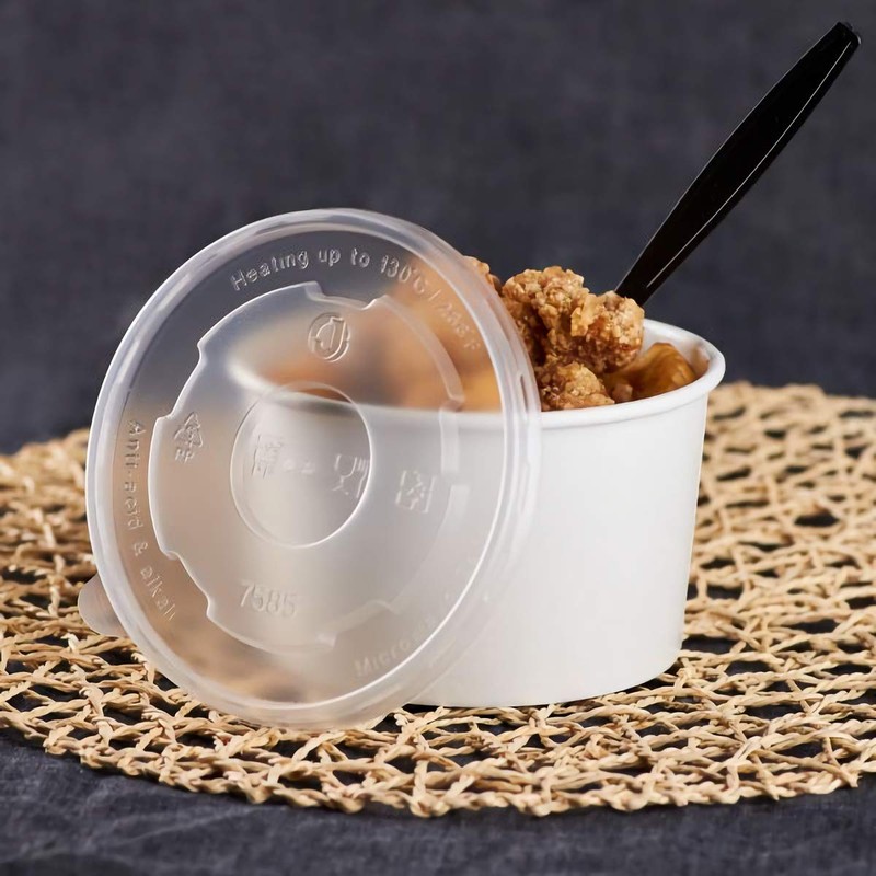 Karat C-KDL127-PP 20 oz PP Food Container Flat Lids (Case