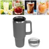 40oz Stainless Steel Vacuum Insulation Water Mug with Handle Straw