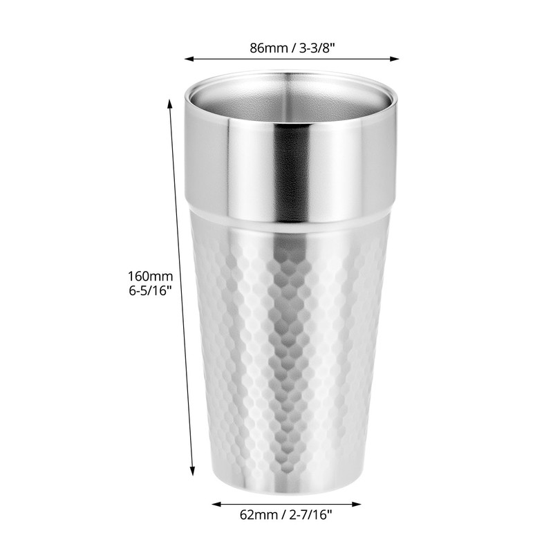QWORK Stainless Steel Insulated Tumblers, 19 oz 4 Pack Stackable