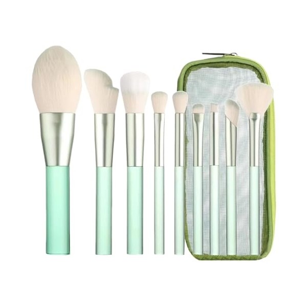 Makeup Brush Set with Storage Case, 9 Pcs Synthetic Professional
