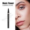 Music Flower Liquid Eyeliner, Waterproof and Smudge-proof Liquid Eyeliner Pen,