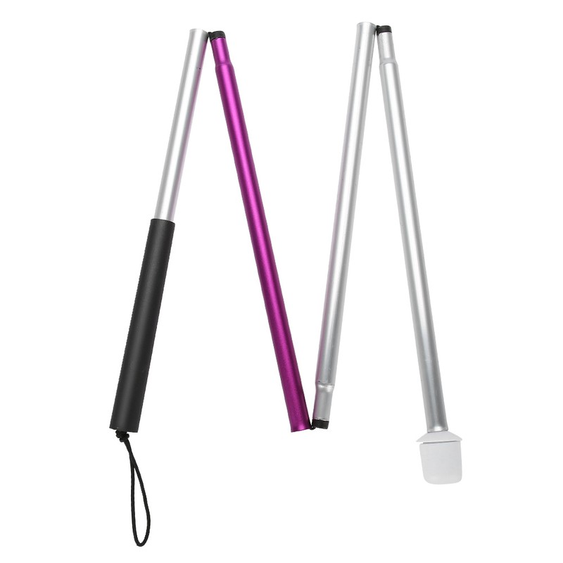 Folding Foldable Reflective Cane Crutch Portable Anti Shock Guide Walking