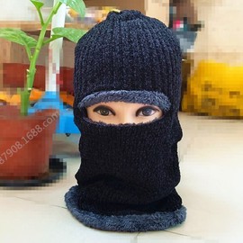 Unisex Plush-Lined One-Piece Winter Balaclava Face Mask lf1952 One Size / Chenille Gray 10ea